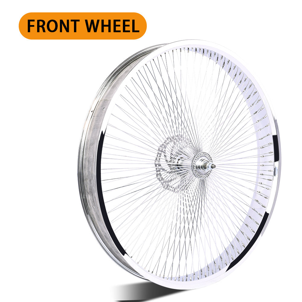 Tracer WH-TH9529140C-CP 29"*3" 29"*4" Mirror Chrome Bike Wheel Set with Coaster Brake Tracer Bikes