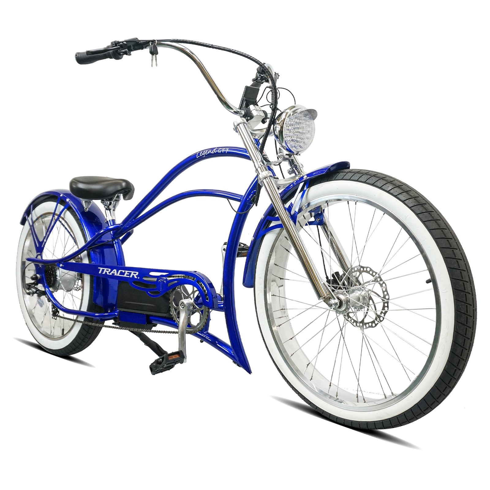 Legend GT7 1000W Stretch Cruiser Chopper Bike - Tracer Bikes