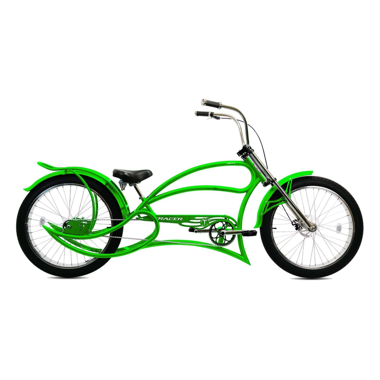 electra chopper bicycle Tracer Leopard 3i Pro Internal 3-Speed Stretch Beach Cruiser Bike Green