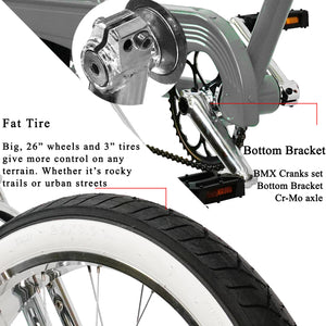 Tracer Master DS 26" Dual Springer Chopper Stretch Beach Cruiser Bike