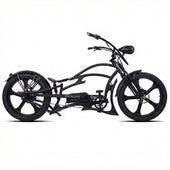 Full-body shot of the Raptor Pro DS 800W Stretch Cruiser Ebike, showing its profile.