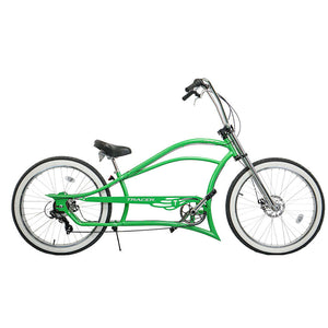 Tracer Siena GT 26'' Chopper Stretch Cruiser Fat Tire Bikes Oversized Frame, Hi-rise Handlebar, available in 1 Speed/7 Speed