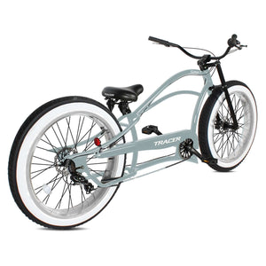 Tracer Siena 26'' Chopper Stretch Cruiser Fat Tire Bike Single Speed/7 Speed for comfortable beach cruising.