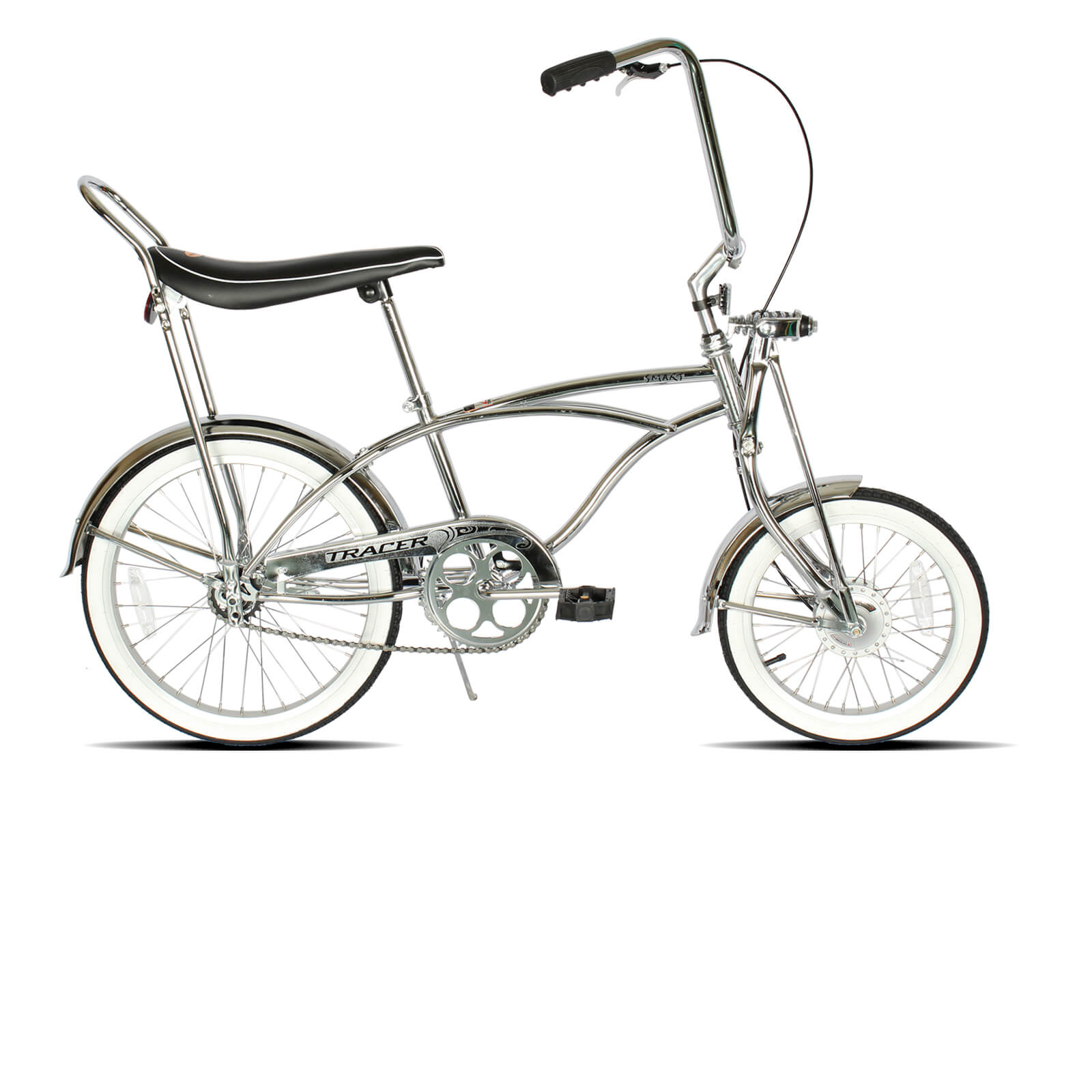 Jeu De Manivelles AltaLine En Acier Noir 3 Pièces - Pour Beach Cruiser, Lowrider, BMX, VTT