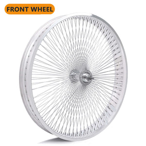 Tracer WH-TR7526140 26"x3"x13Gx140H Aluminum Polish FAT Rims Wheel Set.