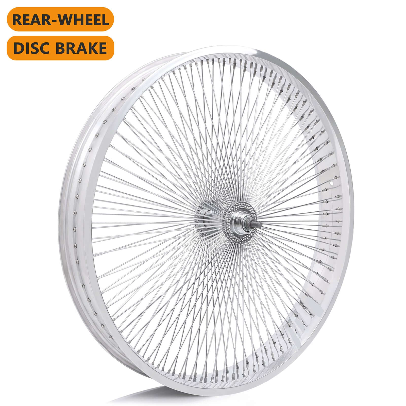 Tracer WH-TR9526140 26"x4"x13Gx140H Aluminum Polish FAT Rims Wheel Set.