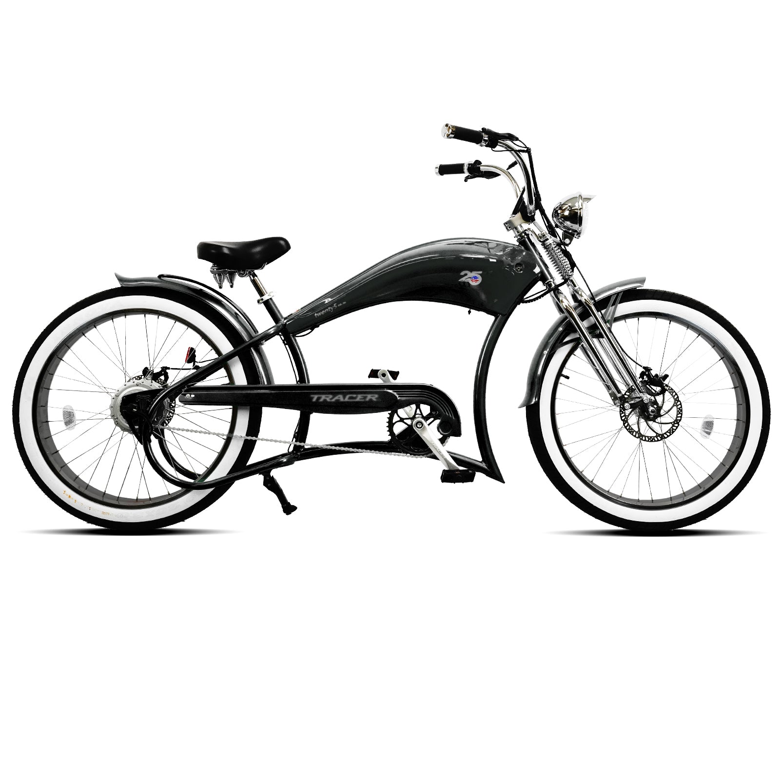 e cruiser fahrrad Twenty5 DS 500W 26" Motorcycle-Style Stretch Chopper E-Bike