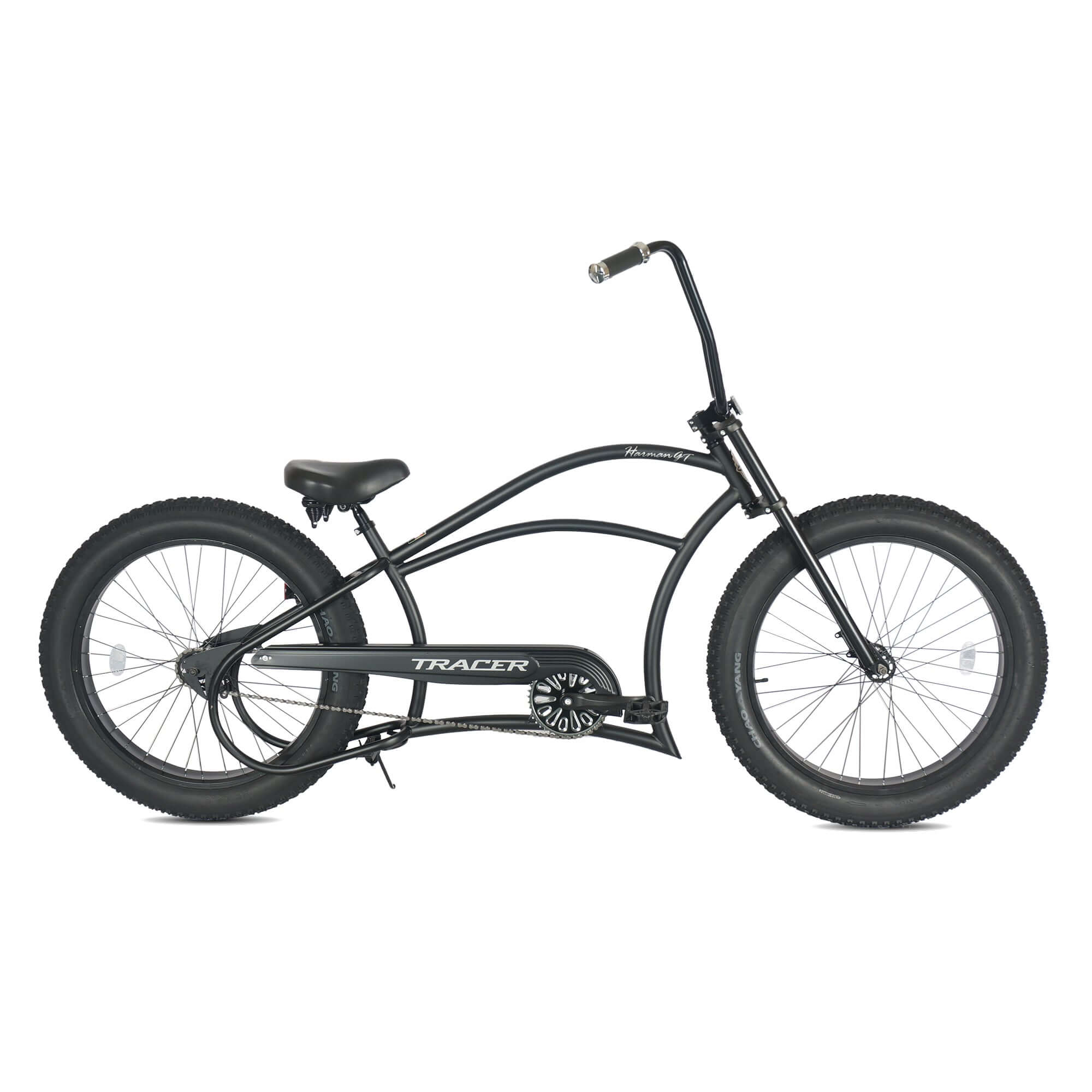 Tracer Harman GT 26'' Classic Chopper Stretch Cruiser Fat Tire Bike Single Speed