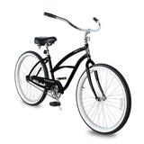 Tracer BORA-F 26" Beach Cruiser Bikes Single Speed for Women, Hi-Ten steel Frame, Moon Type Handlebar, Coaster Brake with Comfortable leather Saddle - Tracer Bikes