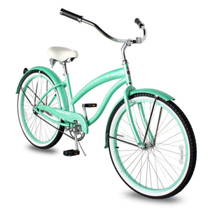 Tracer NOVA 26" Beach Cruiser Bikes Single Speed, w/ Moon-type handlebar, KT Coaster Brake for WOMEN - Tracer Bikes