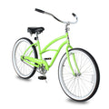Tracer BORA-F 26" Beach Cruiser Bikes Single Speed for Women, Hi-Ten steel Frame, Moon Type Handlebar, Coaster Brake with Comfortable leather Saddle - Tracer Bikes