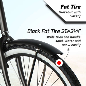 WAIT FOR EDIT Tracer TAHA 26" Beach Cruiser Bikes 1 & 7 Speed for Male - Tracer Bikes