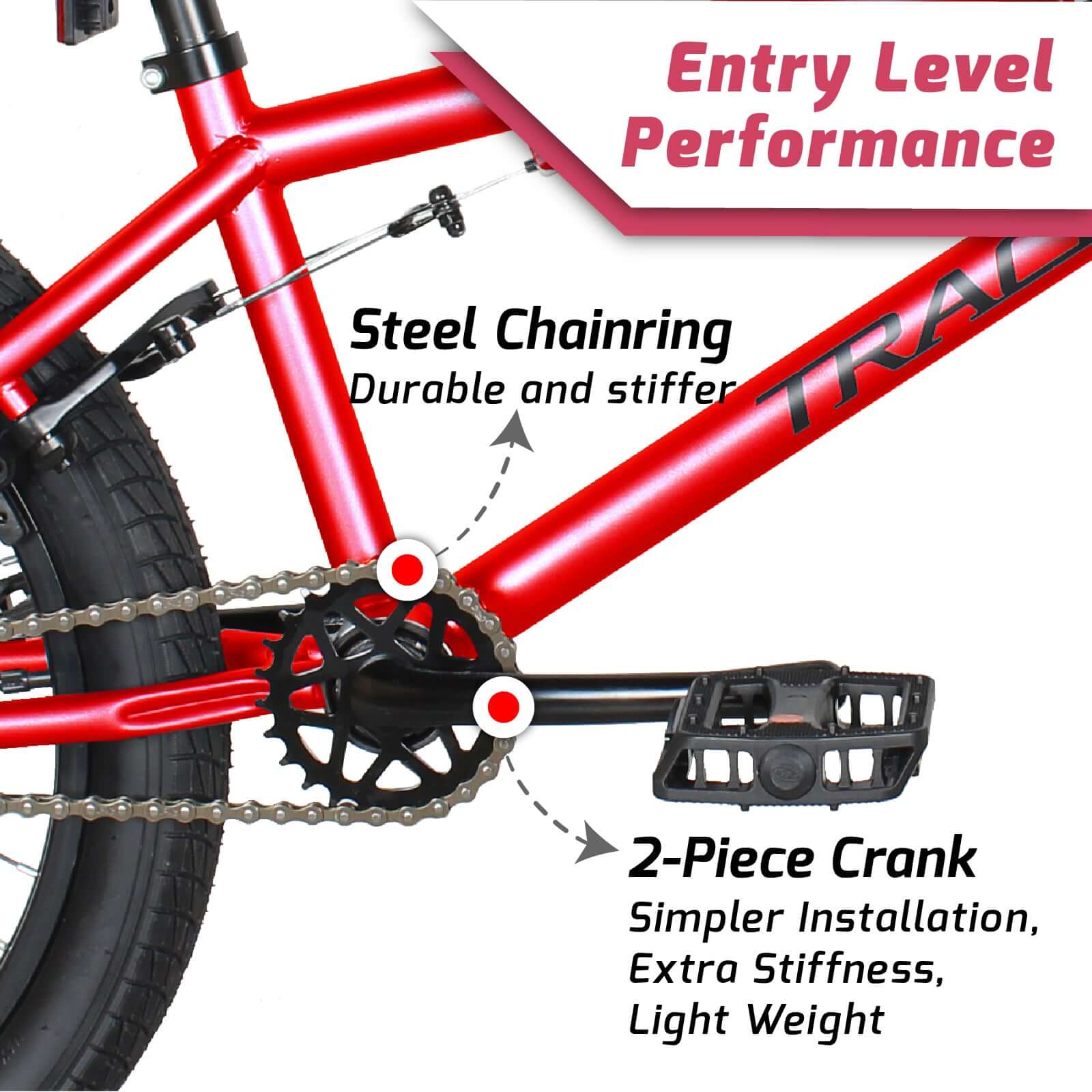 Tracer Edge Freestyle beginner/Professional BMX Bike