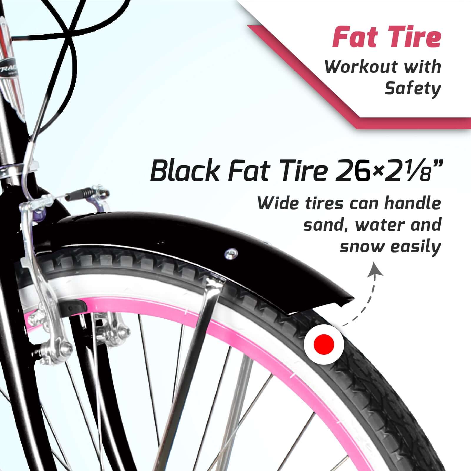 Tracer TAHA 26" Beach Cruiser Bikes 1 & 7 Speed for Women