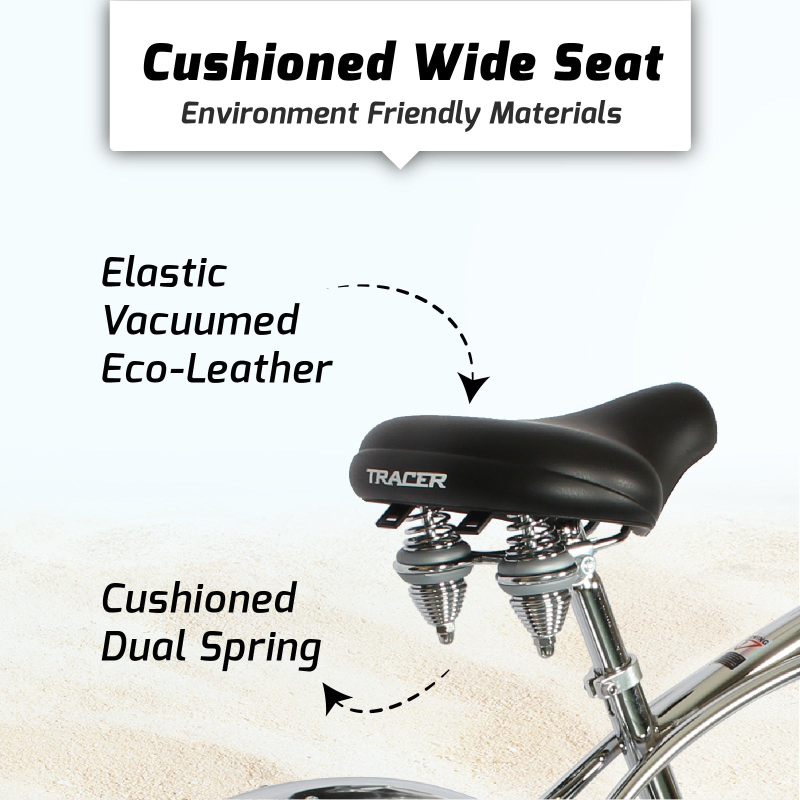 Tracer Cheetah Vintage Stretch Cruiser Bike, Single Speed