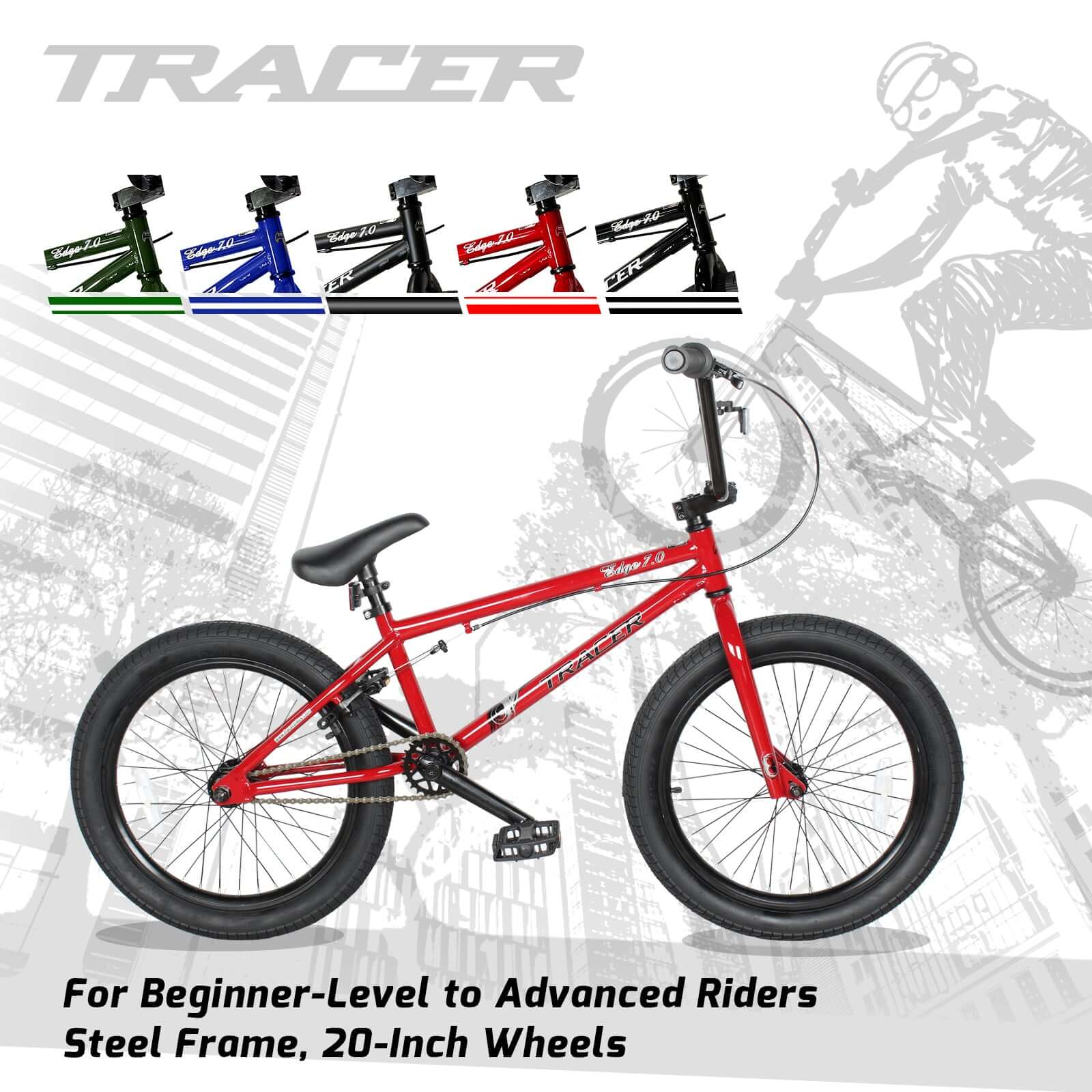 Tracer Edge Freestyle beginner/Professional BMX Bike