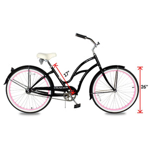 Tracer TAHA 26" Beach Cruiser Bikes 1 & 7 Speed for Women