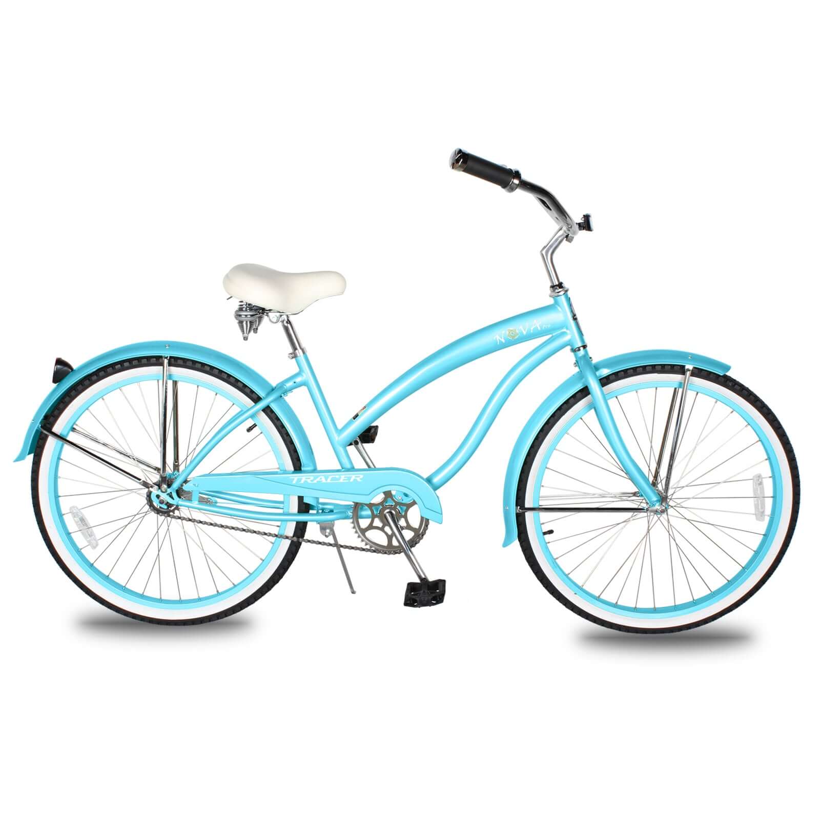 Tracer NOVA 26" Beach Cruiser Bikes Single Speed, w/ Moon-type handlebar, KT Coaster Brake for WOMEN - Tracer Bikes