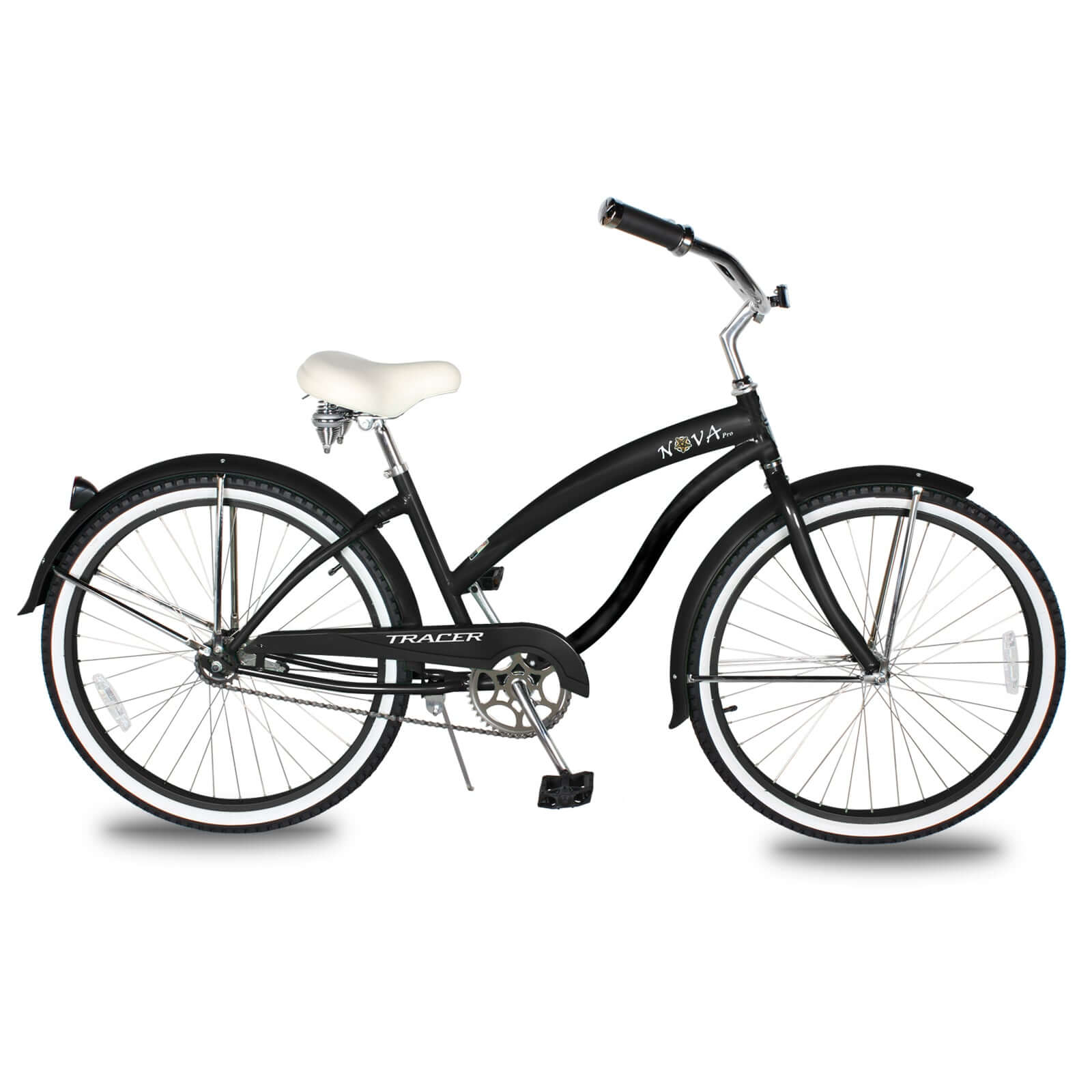 Tracer NOVA 26" Beach Cruiser Bikes Single Speed, w/ Moon-type handlebar, KT Coaster Brake for WOMEN - Tracer Bikes