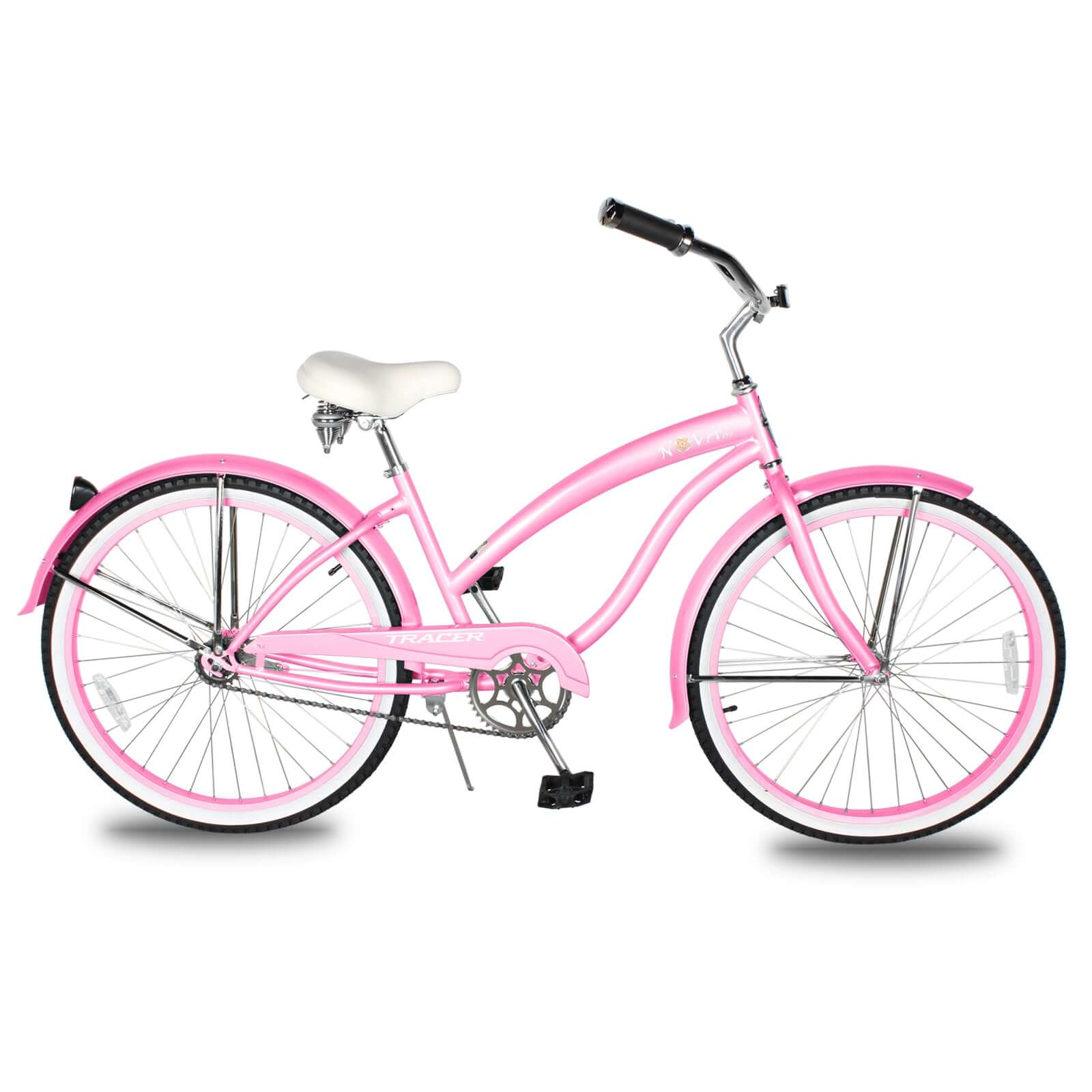 Tracer NOVA 26" Beach Cruiser Bikes Single Speed, w/ Moon-type handlebar, KT Coaster Brake for WOMEN - Tracer Bikes