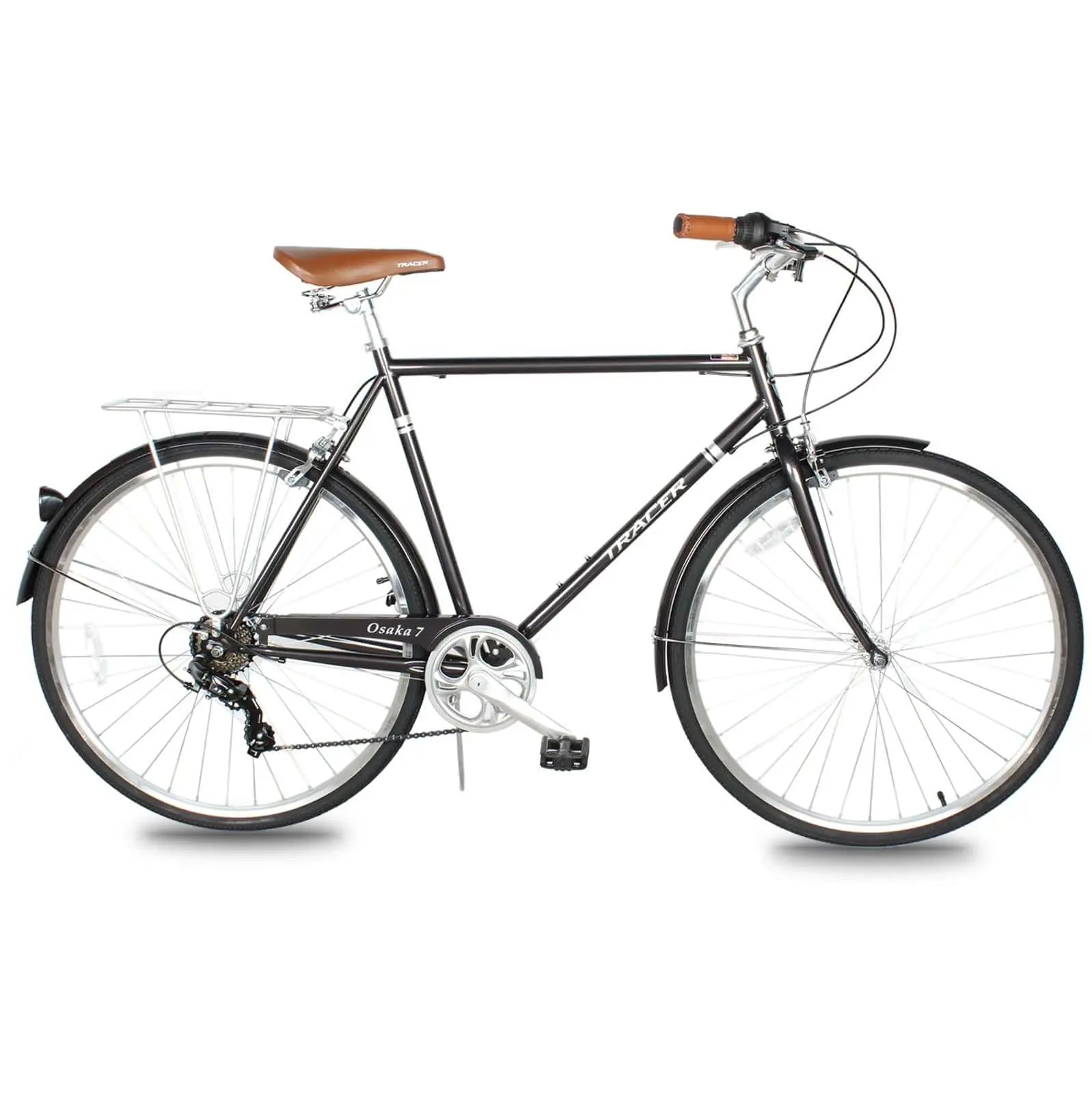 Tracer Osaka 700C 7 Speed Hybrid City Bikes for Men | In Stock