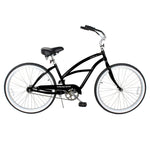 Tracer BORA-F 26" Beach Cruiser Bikes Single Speed for Women, Hi-Ten steel Frame, Moon Type Handlebar, Coaster Brake with Comfortable leather Saddle - Tracer Bikes