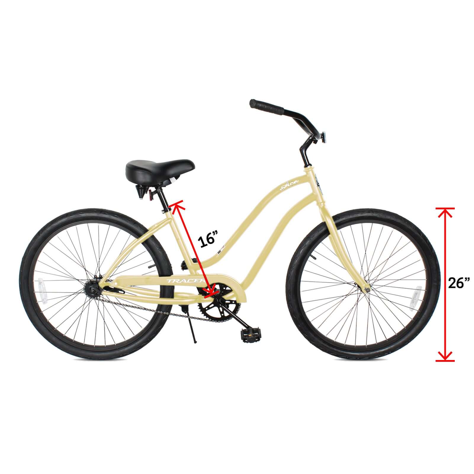Tracer ACE-F 26" Beach Cruiser Bikes Single Speed for women