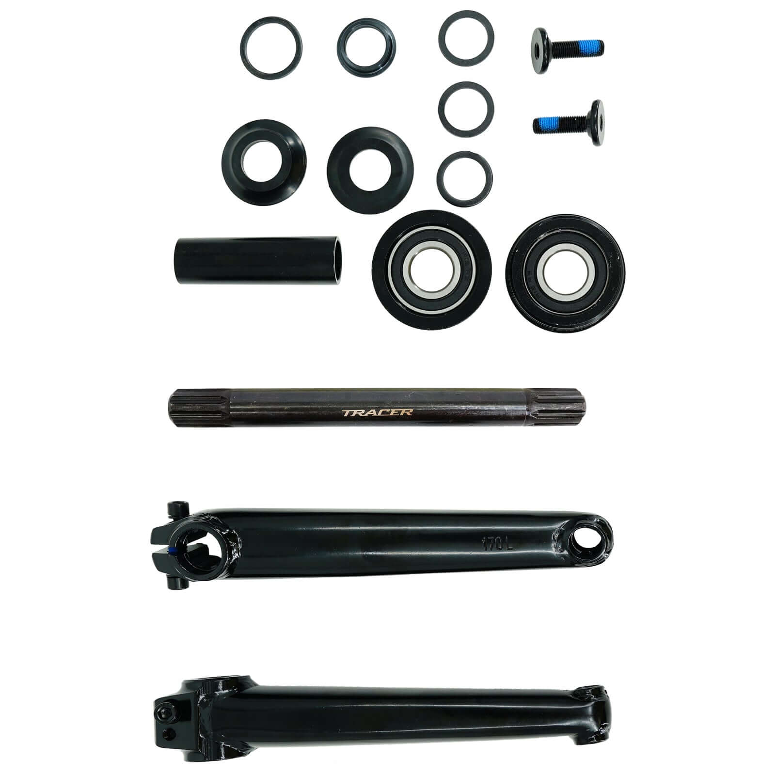 tracer クランクセット 170mm Tracer CS-UBX200 Crank Set Steel 170mm USA/bb 8T