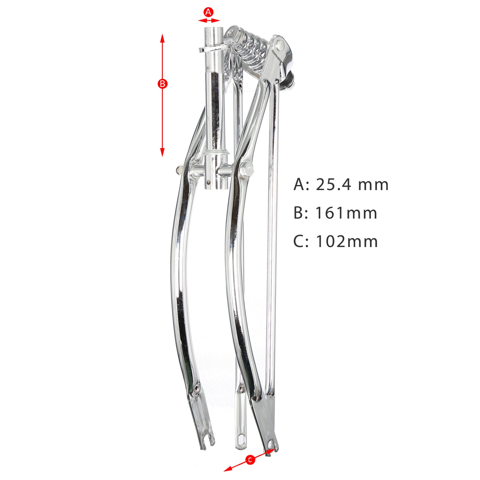 Tracer FK-SP26161102 26" Lowrider Classic Spring Fork Regular Bend (1'')25.4 mm