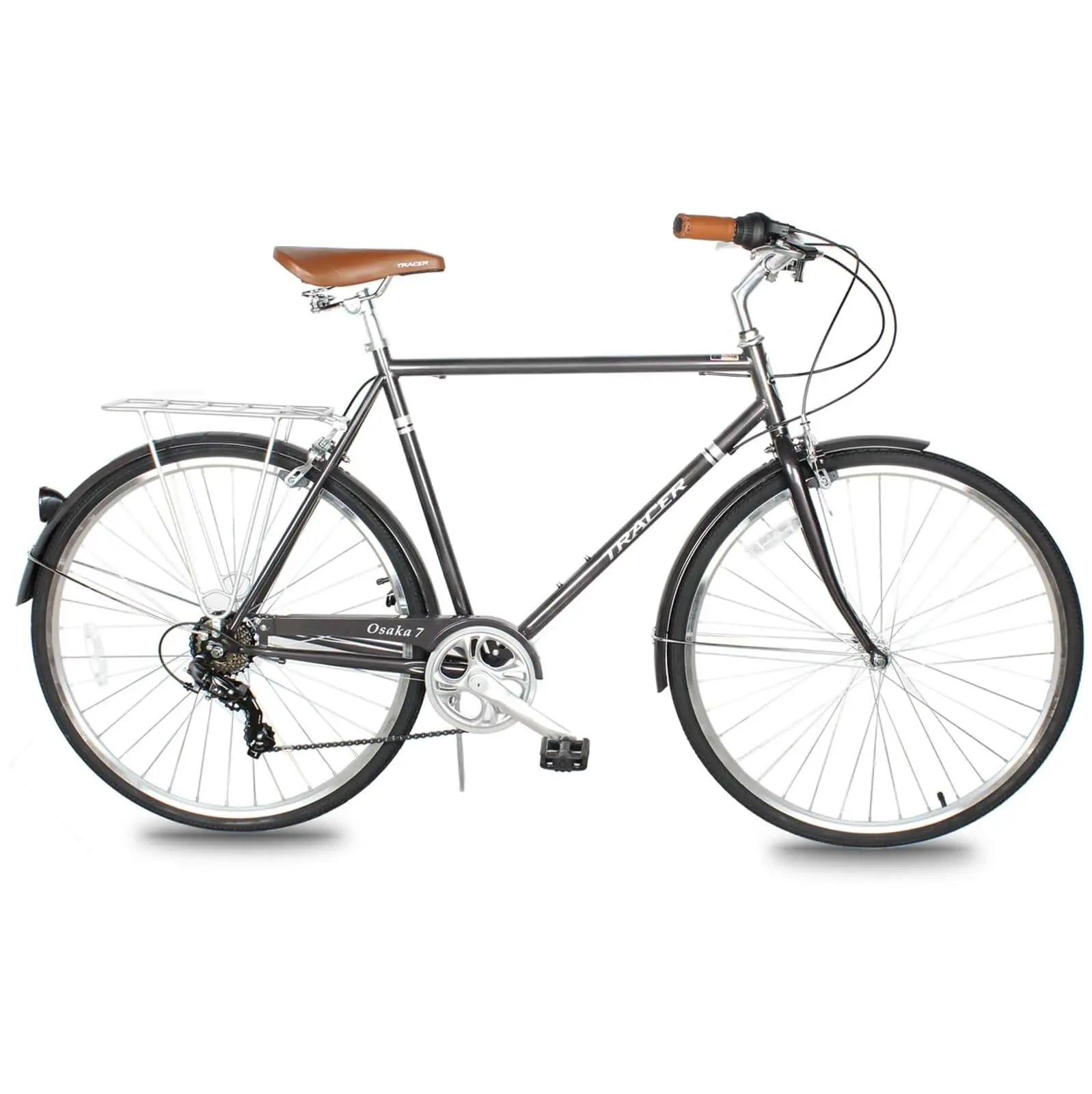 Tracer Osaka 700C 7 Speed Hybrid City Bikes for Men | In Stock
