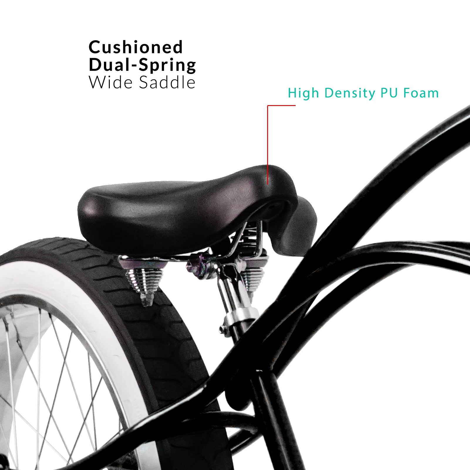 Tracer Master DS 26" Dual Springer Chopper Stretch Beach Cruiser Bike