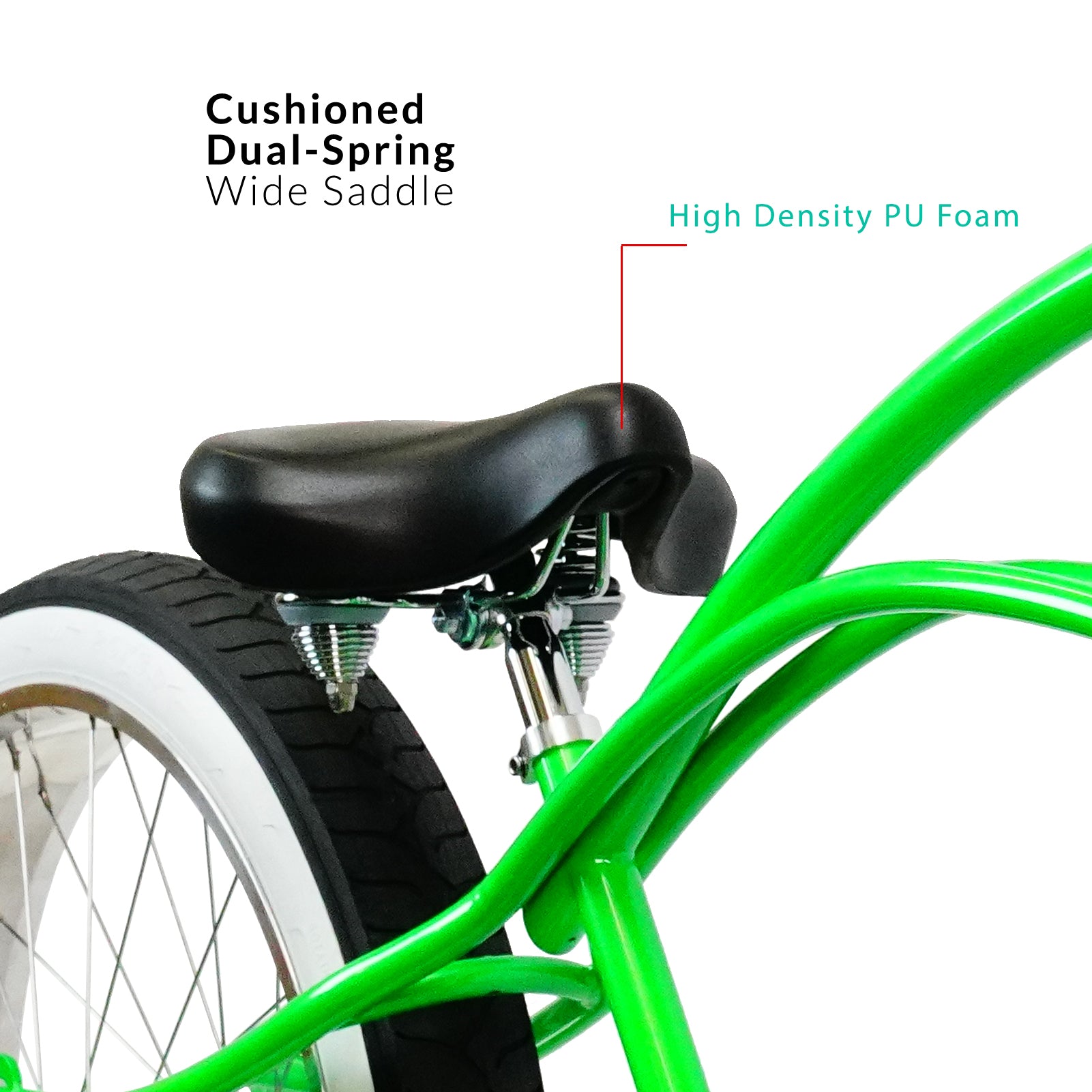 Tracer Master DS 26" Dual Springer Chopper Stretch Beach Cruiser Bike